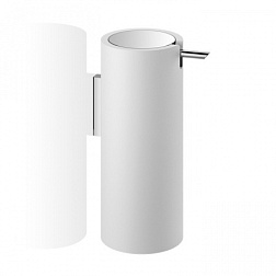 Настенный дозатор Stone хром / белый, с держателем, Decor Walther 0972254 Decor Walther