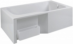 Фронтальная панель для ванны Malice 160 см, объединенная с боковой, с контейнером, белые, Jacob Delafon CE6D067-00 Jacob Delafon
