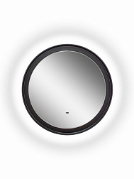 Зеркало Planet Black Led 60х60 см, 21Вт, с бесконтактным сенсором, чёрное, с подсветкой, Continent ЗЛП623 Continent