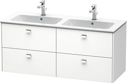 Модуль под раковину Brioso 129х47,9х55,3 см, белый матовый, ручки хром, Duravit BR410601018 Duravit