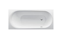 Стальная ванна BetteComodo 180х80 см, с самоочищающимся покрытием glaze plus, перелив спереди, толщина 3.5мм, без антискользящего, Bette 1621-000PLUS Bette