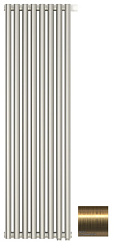 Отопительный дизайн-радиатор Эстет 36х120 см, 8 секций, состаренная латунь, двухрядный глухой, Сунержа 051-0312-1208 Сунержа