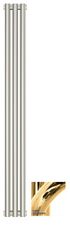 Отопительный дизайн-радиатор Эстет 13,5х120 см, 3 секции, золото, двухрядный глухой, Сунержа 03-0302-1203 Сунержа