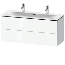 Модуль под раковину L-Cube 122х48,1х55 см, белый глянцевый, система push-to-open, Duravit LC630902222 Duravit
