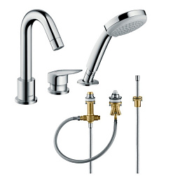 Смеситель на борт ванны Logis на 3 отв., Hansgrohe 71313000S Hansgrohe