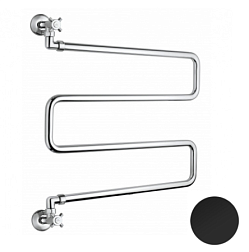 Водяной полотенцесушитель Vento 60,8х64,5 см, поворотный, черный матовый, Margaroli 400SPNO Margaroli