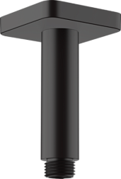 Потолочный кронштейн для верхнего душа Vernis Shape матовый, 10 см, square, чёрный цвет, Hansgrohe 26406670 Hansgrohe