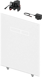 Стеклянная панель для инсталляции TECElux Mini 43х55,5 см, белый, с сенсорным смывом, TECE 9650002 TECE