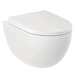 Подвесной унитаз Resa 38х52 см, безободковый, без сиденья, тихий смыв, Kludi 24WCW0243 Kludi