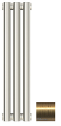 Отопительный дизайн-радиатор Эстет 13,5х50 см, 3 секции, состаренная латунь, двухрядный глухой, Сунержа 051-0302-5003 Сунержа