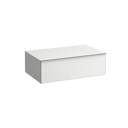 Тумба для ванной Space матовый белый, ручки алюминий, 1 ящик, подвесной монтаж 78,9х51,8 см, Laufen 4.1116.1.160.100.1 Laufen