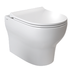 Подвесной унитаз Zentrum 35,5х52 см, round, безободковый, без сиденья, Vitra 7786B003-0075 Vitra