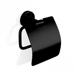 Держатель туалетной бумаги Basic цвет черный, с крышкой, Decor Walther 0530260 Decor Walther