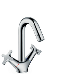 Смеситель для умывальника Logis Classic поворотный излив, с донным клапаном, Hansgrohe 71270000 Hansgrohe