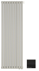 Отопительный дизайн-радиатор Эстет 40,5х120 см, 9 секций, черный матовый, двухрядный глухой, Сунержа 31-0312-1209 Сунержа