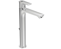 Высокий смеситель на столешницу Connect Air 24 см, неповоротный излив, с донным клапаном, Ideal Standard A7025AA Ideal Standard