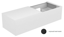 Модуль под раковину Edition 11 140х53,5х35 см, черный матовый, со столешницей 70 см слева, система push-to-open, Keuco 31166330000 Keuco