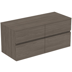 Модуль под раковину Finesse 120,2х50,5х55,8 см, 4 ящика, со столешницей, темный вяз (натуральный шпон), Ideal Standard E3437UR Ideal Standard