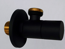 Вентиль для подключения смесителя угловой 1/2 - 3/8, черный матовый, круглый, Reitano 2020MMB Reitano