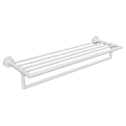 Полка для полотенец White 55,1 см, с вешалкой, цвет белый, Bemeta 104219074 Bemeta