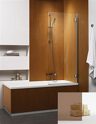 Шторка для ванны Carena PNJ I 67х150 см, петли справа, стекло коричневое, цветная, поворотная, Radaway 202101-108R Radaway