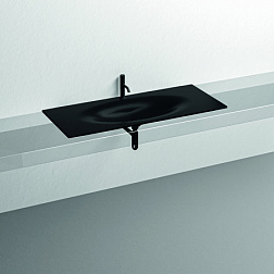 Встраиваемая сверху раковина Shape 122х52 см, санфарфор, черный матовый, с отв. под смеситель, Kerasan 548031*1 Kerasan