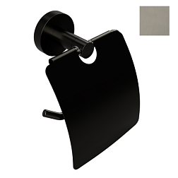 Держатель туалетной бумаги Graphit матовый, цвет серый, с крышкой, Bemeta 156112012 Bemeta