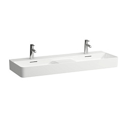 Подвесная раковина Val 120х42х11,5 см, отверстие, SaphirKeramik, двойная, Laufen 8.1428.2.000.104.1 Laufen