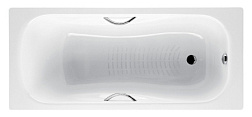 Стальная ванна Princess-N 170х70 см, со звукоизоляцией, с отв. для ручек, толщина 2.4мм, антискользящее покр., Roca 2209E0000 Roca