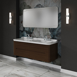 Модуль под раковину Waldorf 144х51х50 см, темный орех, с 4 ящиками, Kerasan 925446 Kerasan
