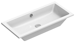 Встраиваемая сверху раковина Kube-x 80х37 см, extraglaze, санфаянс, GSI 895411 GSI