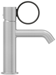 Смеситель для умывальника Vivienne Signature матовый, ручка черная, неповоротный излив, без донного клапана, Jacob Delafon E38682-LB2-G Jacob Delafon