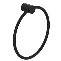 Кольцевой полотенцедержатель Vela R матовый, цвет черный, Kludi 5897839 Kludi