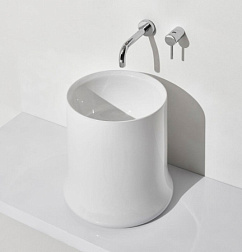 Накладная раковина Sharp 42х42х44 см, высокая, санфарфор, Simas SH 10 Simas