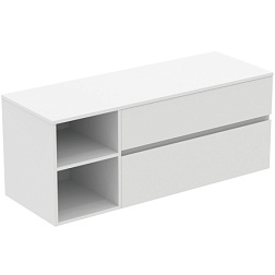 Модуль под раковину Finesse 140,2х50,5х55,8 см, открытая секция, со столешницей, белый матовый (лак), Ideal Standard E3439Y1 Ideal Standard