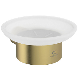 Настенная мыльница Conca шлифованное, круглая, золото, с держателем, Ideal Standard T4509A2 Ideal Standard