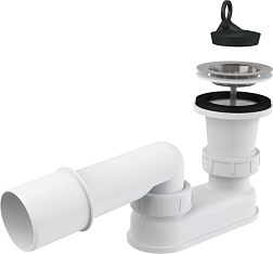 Сифон для поддона с гидрозатвором, для трубы ø40/50 мм, горизонтальный выпуск, Alcaplast A461-50 Alcaplast