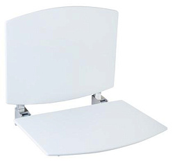 Сиденье для душа настенное со спинкой из нейлона, Nofer 15042.FIX.NBA Nofer