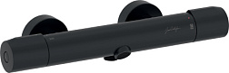 Настенный смеситель без излива Metro чёрный цвет, термостат, без лейки, Jacob Delafon E24395-BL Jacob Delafon