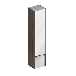 Шкаф-колонна Modula 35х33х165,5 см, фасад белый глянец, корпус арабика, реверсивная установка двери, подвесной монтаж, система push-to-open, Kerama Marazzi MO.165\AR Kerama Marazzi