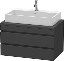 Модуль под раковину DuraStyle 90х54,8х51,2 см, без консоли, 2 ящика, графит матовый, Duravit DS531804949 Duravit