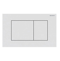 Клавиша смыва Sigma40 матовая, с легкоочищаемым покрытием, прямоугольные, сталь, механическая, белая, Geberit 115.629.JT.1 Geberit
