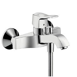 Настенный смеситель Metris Classic с выходом на душ (без лейки), неповоротный излив, Hansgrohe 31478000 Hansgrohe