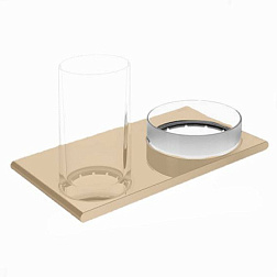 Настенный стакан Edition 400 стакан и чаша для мелочей, бронза, с держателем, Keuco 11554039000 Keuco