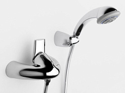 Настенный смеситель без излива Silver Crown с ручным душем, с лейкой, Roca 5A2042C00 Roca