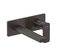 Внешняя часть встраиваемого смесителя для раковины Renon длина излива 21см, оружейная сталь, Kludi 42244N275 Kludi