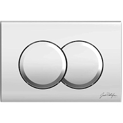 Клавиша смыва круглые кнопки, пластик, механическая, хром, Jacob Delafon E36496-CP Jacob Delafon