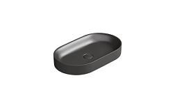 Накладная раковина Horizon 60х35х8,5 см, санфарфор, черный матовый, Catalano 160AHZNS Catalano
