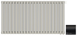 Отопительный дизайн-радиатор Эстет 103,5х50 см, 23 секции, темный титан муар, двухрядный глухой, Сунержа 15-0312-5023 Сунержа