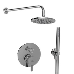 Готовый набор для душа (без излива) Ceraline кронштейн 40 см, 1 режим верхней лейки, 1 режим ручной лейки, 20 см, round, 2 функции, Ideal Standard BD192AA Ideal Standard